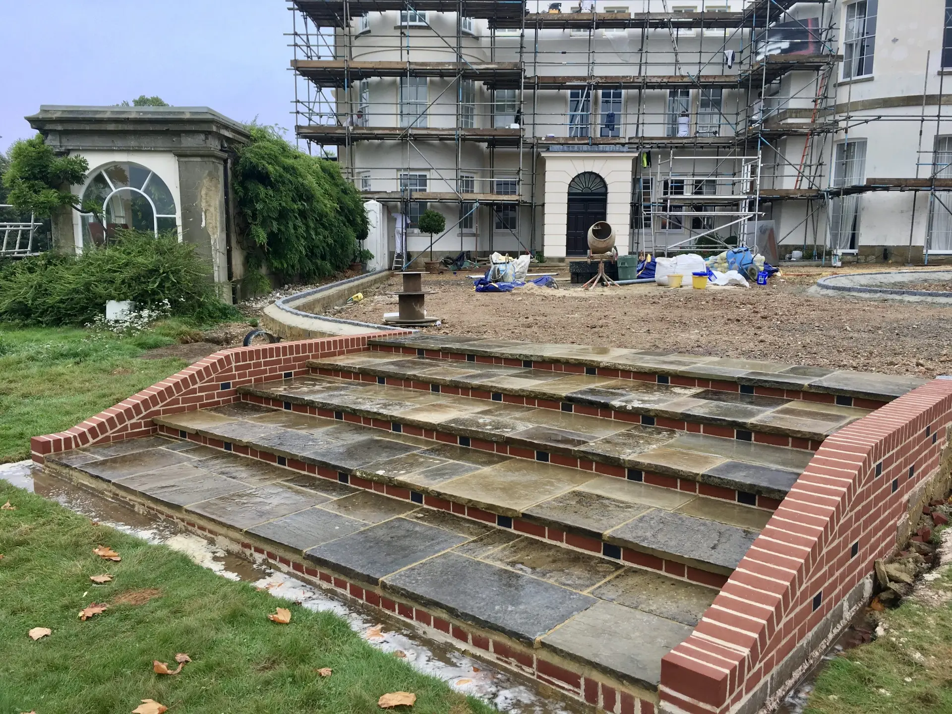 Carefully restored heritage steps and masonry